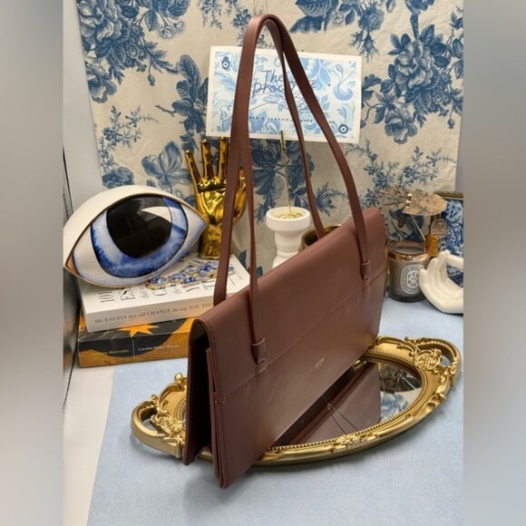 🆕 OROTON 🧿 NWOT Evelyn Baguette Bag, Rustic Brown - Picture 3 of 16